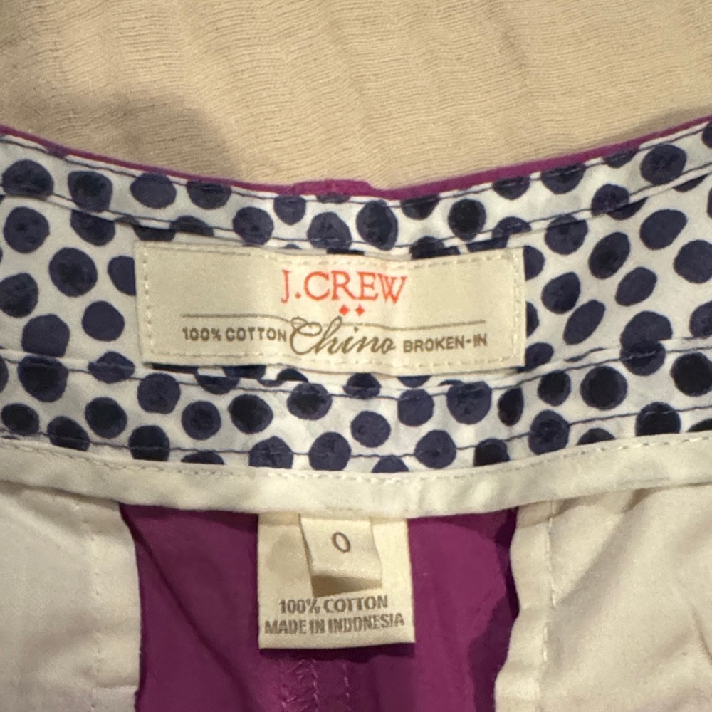 J. Crew Women's Cargo Shorts in Purple - Picture 2 of 3
